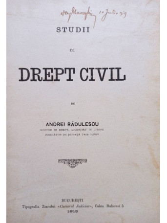 Studii de drept civil