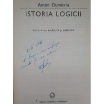 Istoria logicii (dedicatie de la autor)