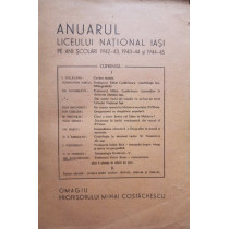 Anuarul Liceului National Iasi pe anii scolari 1942