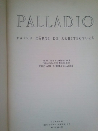 Palladio - Patru carti de arhitectura