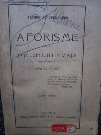 Aforisme asupra intelepciunii in viata