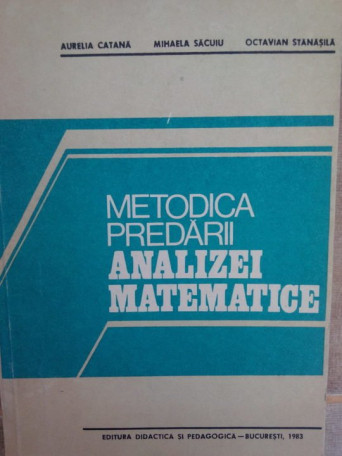 Metodica predarii analizei matematice