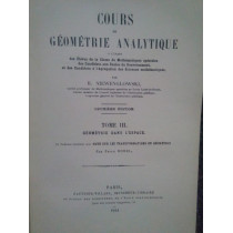 Cours de geometrie analytique, tome III