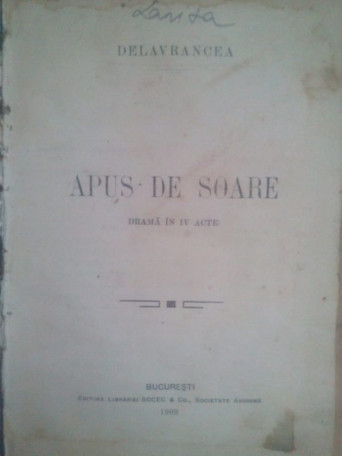 Apus de soare. Drama in IV acte