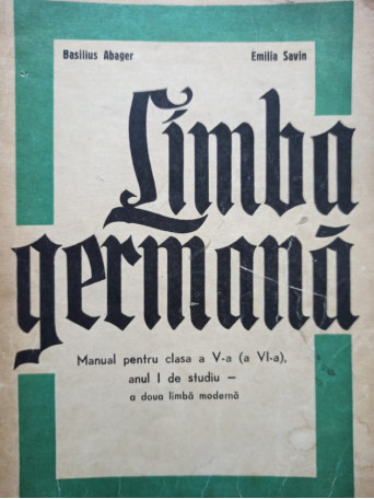 Limba germana - Manual pentru clasa a Va (anul I de studiu)