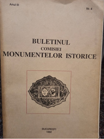 Buletinul comisiei Monumentelor istorice, anul III, nr. 4