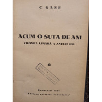 Acum o suta de ani