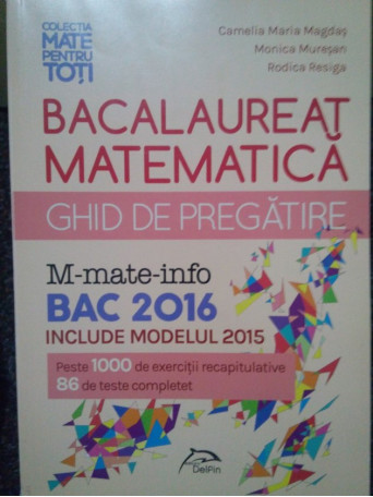 Bacalaureat matematica. Ghid de pregatire