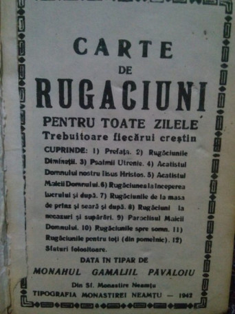 Carte de rugaciuni pentru toate zilele