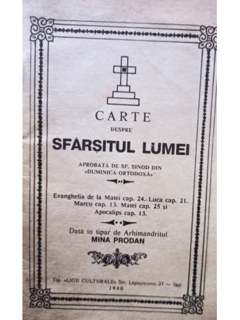 Carte despre sfarsitul lumei