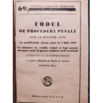 Codul de Procedura Penala din 19 martie 1936 (semnatura)