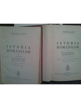 Istoria romanilor, 2 vol.