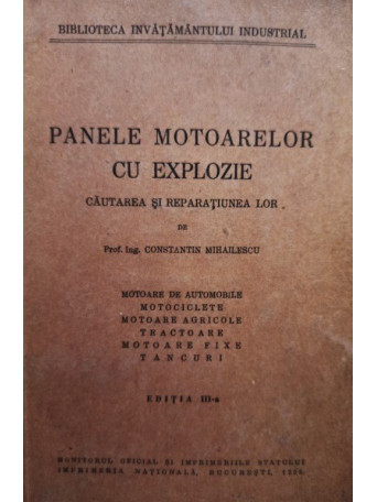 Panele motoarelor cu explozie