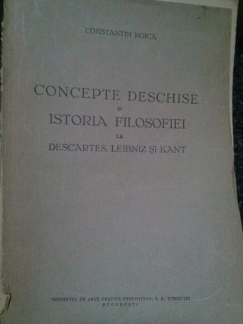 Concepte deschise in istoria filosofiei la descartes, leibniz si kant