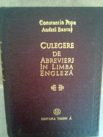 Culegere de abrevieri in limba engleza