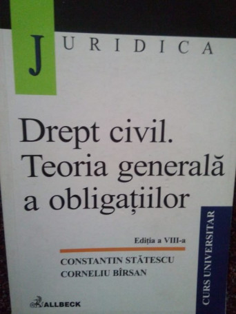 Drept civil. Teoria generala a obligatiilor