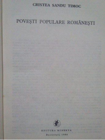 Povesti populare romanesti