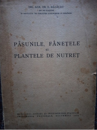 Pasunile fanetele si plantele de nutret