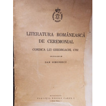 Literatura romaneasca de ceremonial - Condica lui Gheorgachi, 1762