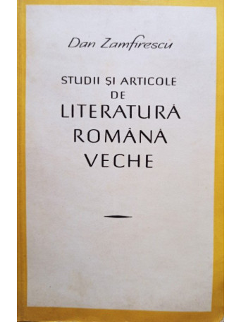 Studii si articole de literatura romana veche