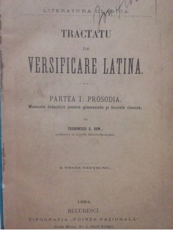 Tractatu de versificare latina