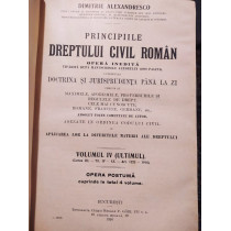 Principiile dreptului civil roman, vol. IV