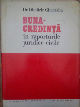 Buna credinta in raporturile juridice civile