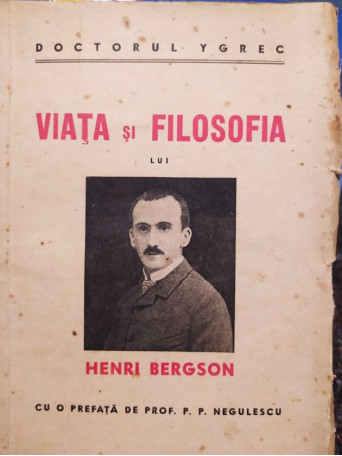 Viata si filosofia lui Henri Bergson