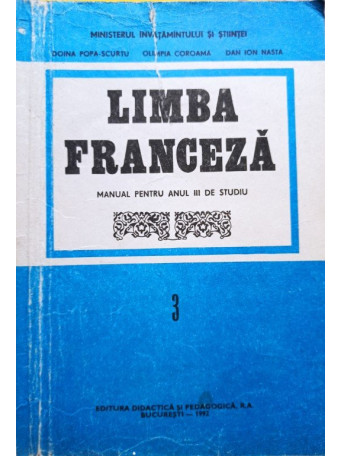 Limba franceza - Manual pentru anul III de studiu