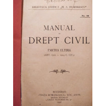 Manual de drept civil, partea ultima