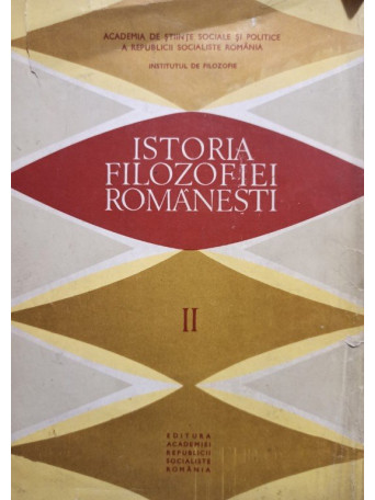 Istoria filozofiei romanesti, vol. 2 (semnata)