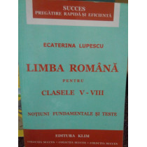 Limba romana pentru clasele VVIII