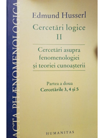 Cercetari logice II, partea a doua