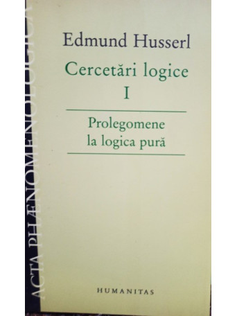 Cercetari logice, vol. I