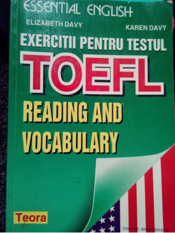 Elizabeth Davy - Exercitii pentru testul TOEFL - 1999 - Brosata