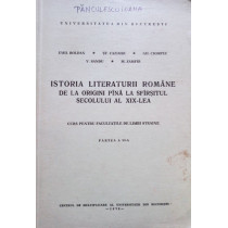 Emil Boldan - Istoria literaturii romane de la origini pana la sfarsitul secolului al XIX-lea