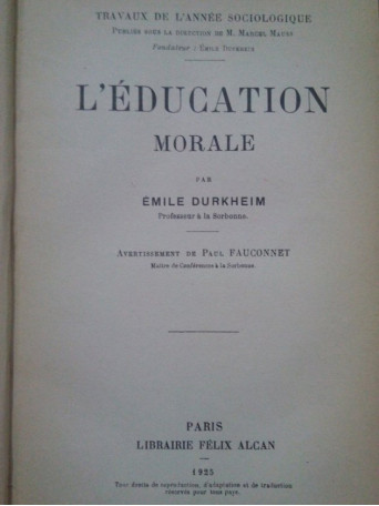 L'education morale