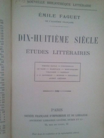 Dix-huitieme siecle