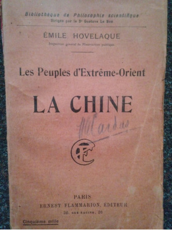 Les peuples d'extremeorient. La chine