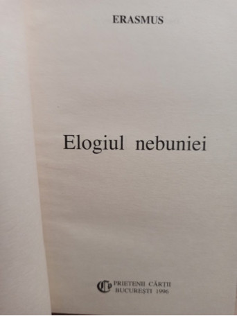 Elogiul nebuniei