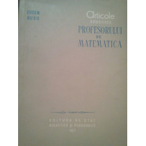 Articole adresate profesorului de matematica