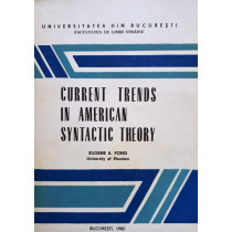 Current trends in american syntactic theory