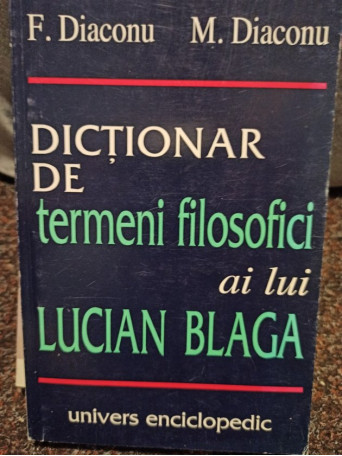 Dictionar de termeni filosofici ai lui Lucian Blaga