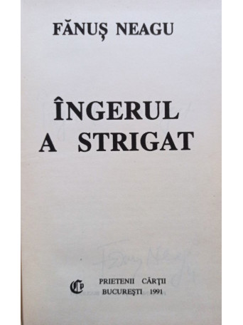 Ingerul a strigat (semnata)