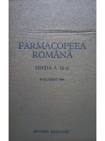 Farmacopeea Romana, editia a IX-a