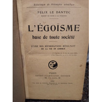 L'egoisme base de toute societe