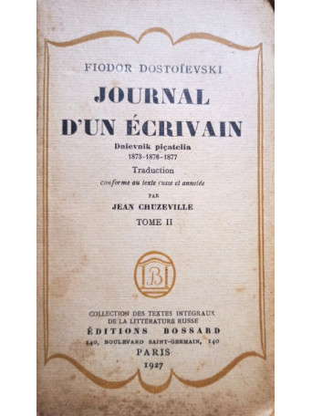 Journal d'un ecrivain