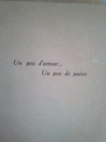 Un peu d'amour... Un peu de poesie