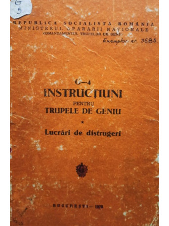 4 Instructiuni pentru trupele de geniu - Lucrari de distrugeri