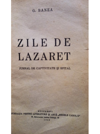 Zile de Lazaret